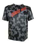 HAVEN Kurzarm Fahrradtrikot - CUBES NEO SHORT - Schwarz/Rot