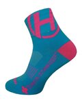 HAVEN Klassische Fahrradsocken - LITE SILVER NEO 2PAK - Blau/Rosa