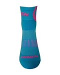 HAVEN Klassische Fahrradsocken - LITE SILVER NEO 2PAK - Blau/Rosa