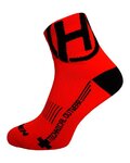 HAVEN Klassische Fahrradsocken - LITE SILVER NEO 2PAK - Rot/Schwarz