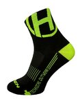 HAVEN Klassische Fahrradsocken - LITE SILVER NEO 2PAK - Schwarz/Gelb