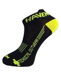 HAVEN Knöchelhohe Fahrradsocken - SNAKE SILVER NEO 2PAK - Schwarz/Gelb