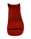 HAVEN Knöchelhohe Fahrradsocken - SNAKE SILVER NEO 2PAK - Rot/Schwarz