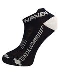 HAVEN Knöchelhohe Fahrradsocken - SNAKE SILVER NEO 2PAK - Schwarz/Weiß