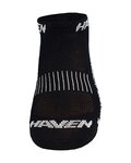 HAVEN Knöchelhohe Fahrradsocken - SNAKE SILVER NEO 2PAK - Schwarz/Weiß