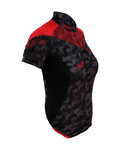 HAVEN Kurzarm Fahrradtrikot - SINGLETRAIL WOMEN - Schwarz/Rot
