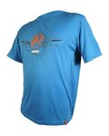 HAVEN Kurzarm Fahrradtrikot - NAVAHO II SHORT - Blau/Orange