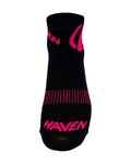 HAVEN Klassische Fahrradsocken - LITE SILVER NEO 2PAK - Schwarz/Rosa