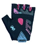 HAVEN Fingerlose Fahrradhandschuhe - DEMO NEO SHORT - Schwarz/Rosa