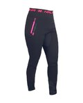 HAVEN Lange Fahrradhose ohne Träger  - NALISHA SLIMFIT - Schwarz/Rosa