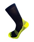 HAVEN Klassische Fahrradsocken - STRUCTURE LONG 2PAK - Schwarz/Gelb