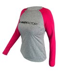 HAVEN Langarm Fahrradtrikot für den Sommer - FACTORY TRAIL - Rosa/Grau
