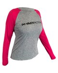 HAVEN Langarm Fahrradtrikot für den Sommer - FACTORY TRAIL - Rosa/Grau