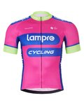 BONAVELO Kurzarm Fahrradtrikot - LAMPRE - Rosa/Blau