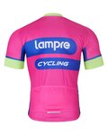 BONAVELO Kurzarm Fahrradtrikot - LAMPRE - Rosa/Blau