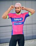 BONAVELO Kurzarm Fahrradtrikot - LAMPRE - Rosa/Blau