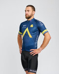 BONAVELO Kurzarm Fahrradtrikot - AQUA BLUE - Blau/Gold