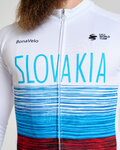 BONAVELO Langarm Fahrradtrikot für den Winter - SLOVAKIA WINTER - Weiß/mehrfarbig