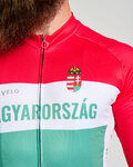 BONAVELO Langarm Fahrradtrikot für den Winter - HUNGARY WINTER - Rot/Grün