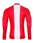 BONAVELO Langarm Fahrradtrikot für den Winter - POLAND WINTER - Rot/Weiß