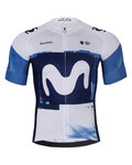 BONAVELO Kurzarm Fahrradtrikot - MOVISTAR 2025 - Weiß/Blau