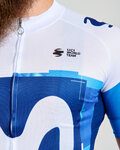 BONAVELO Kurzarm Fahrradtrikot - MOVISTAR 2025 - Weiß/Blau