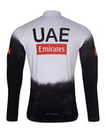 BONAVELO Langarm Fahrradtrikot für den Winter - UAE 2025 WINTER - Weiß/Schwarz