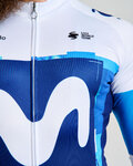BONAVELO Langarm Fahrradtrikot für den Winter - MOVISTAR 2025 WINTER  - Weiß/Blau