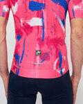HOLOKOLO Kurzarm Fahrradtrikot - STROKES - Rosa/Blau