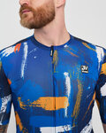 HOLOKOLO Kurzarm Fahrradtrikot - STROKES - Orange/Blau