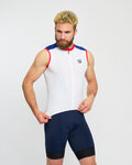 HOLOKOLO Ärmelloses Fahrradtrikot - SIMPLE - Weiß/Blau