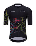HOLOKOLO Kurzarm Fahrradtrikot - MAAPPI DARK - Schwarz/mehrfarbig
