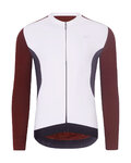 HOLOKOLO Langarm Fahrradtrikot für den Winter - SPECIAL - Weiß/bordeaux