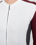 HOLOKOLO Langarm Fahrradtrikot für den Winter - SPECIAL - Weiß/bordeaux