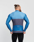 HOLOKOLO Langarm Fahrradtrikot für den Winter - STRIPES WINTER - Blau