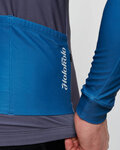 HOLOKOLO Langarm Fahrradtrikot für den Winter - STRIPES WINTER - Blau