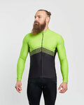 HOLOKOLO Langarm Fahrradtrikot für den Winter - ARROW II WINTER - Gelb/Schwarz