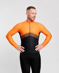 HOLOKOLO Langarm Fahrradtrikot für den Winter - ARROW II WINTER - Orange/Schwarz