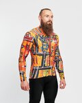 HOLOKOLO Langarm Fahrradtrikot für den Winter - WILDLY WINTER - Gelb/mehrfarbig