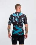 HOLOKOLO Kurzarm Fahrradtrikot - DRAGON - Blau/Schwarz
