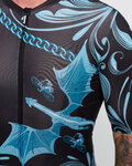 HOLOKOLO Kurzarm Fahrradtrikot - DRAGON - Blau/Schwarz