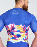 HOLOKOLO Kurzarm Fahrradtrikot - VOYAGE - Blau/mehrfarbig