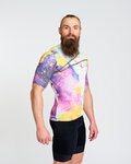 HOLOKOLO Kurzarm Fahrradtrikot - SPLASH - Grau/Lila