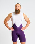 HOLOKOLO Kurze Fahrradhose mit Trägern - NOVEL PRO - Lila