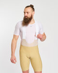 HOLOKOLO Kurze Fahrradhose mit Trägern - NOVEL PRO - Beige