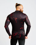 HOLOKOLO Langarm Fahrradtrikot für den Winter - PASSION WINTER - Schwarz/Rot