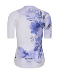 RIVANELLE Kurzarm Fahrradtrikot - FLOWERY LADY - Weiß/Lila/Blau