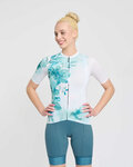 RIVANELLE Kurzarm Fahrradtrikot - FLOWERY LADY - Weiß/Grün