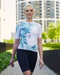 RIVANELLE Kurzarm Fahrradtrikot - FLOWERY LADY - Weiß/Grün