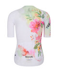 RIVANELLE Kurzarm Fahrradtrikot - FLOWERY LADY - Weiß/Rosa/Grün